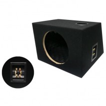 Cajon reflex para subwoofer 10", 25 cm, negro tipo laberinto