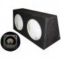 Cajon doble para 2 subwoofer 12" 30 cm, cerrado negro