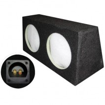 Cajon doble para 2 subwoofer 12" 30 cm, cerrado negro