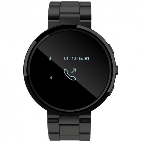 Reloj smartwatch  Ora Sphera black incluye 2 correas (metalica y cuero negro)