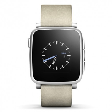 Smartwatch Pebble Time Steel plata