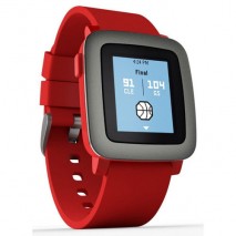 Smartwatch Pebble time rojo