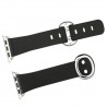 Pulsera de cuero para Apple Watch 38mm negra