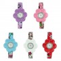Set reloj infantil + 5 correas extra+ 5 aros intercambiables flor G&B RG-43590