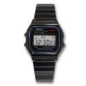 Reloj G&B RGB-77412 digital c/luz metal  baño esmalte negro