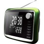 Radio reloj despertador Mooster  pantalla LCD sonidos naturaleza 425-810-green