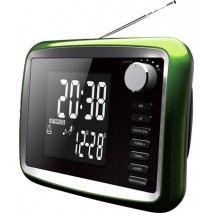 Radio reloj despertador Mooster  pantalla LCD sonidos naturaleza 425-810-green