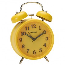 Despertador daewoo DCD-230Y retro amarillo neon