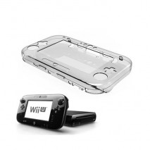 Protector transparente crystal shell para mando de Wii U con soporte de pie