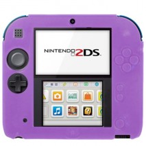 Protector silicona purpura para nintendo 2DS