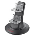 Base cargadora dual Trust GXT 243 para mandos PS4 con adaptador de corriente