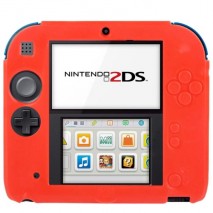 Protector silicona rojo para nintendo 2DS