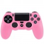 Protector silicona  rosa para mando PS4