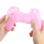 Protector silicona  rosa para mando PS4