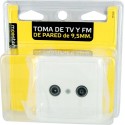 Toma de TV + FM  , de pared hembra de 9,5 mm,