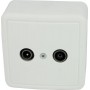 Toma de TV + FM  , de pared hembra de 9,5 mm,