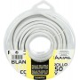 Rollo de cable coaxial de antena 75 ohm 5C2V  blanco de 10 m,