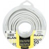 Rollo de cable coaxial de antena 75 ohm 5C2V  blanco de 10 m,