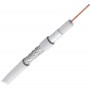 Rollo de cable coaxial de antena 75 ohm 5C2V  blanco de 10 m,