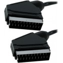Euroconector 21 pins macho a macho de 3 m, negro