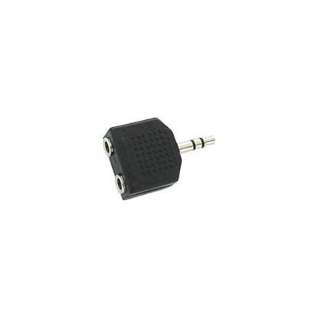 Adaptador de 2 hembras a 1 macho jack 3,5 mm,
