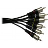 Cable video compo 1,5 m, 3 machos a 3 machos