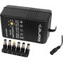 Convertidor transformador de 220 v ( Ac)  a 24/20/18/16/12/9 v, ( Ac ) 2 amp, 59 w, 6 clavijas de co