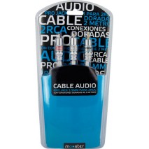 Cable Mooster  Pro Jack 3,5 mm,  2rca con conexiones doradas 2 m, 417-780