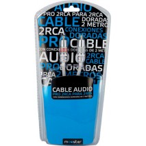 Cable Mooster  Pro 2rca  2rca con conexiones doradas de 2 m, 417-778