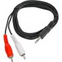 Cable conexion jack 3,5mm macho a 2 rca macho 1,5m