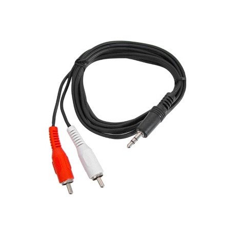 Cable conexion jack 3,5mm macho a 2 rca macho 1,5m