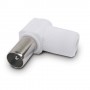 Clavija antena coaxial TV macho acodado