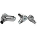 Clavija antena TV macho acodado metalico