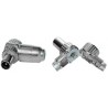 Clavija antena TV macho acodado metalico