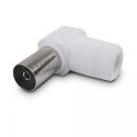 Clavija antena coaxial TV hembra acodado