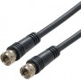 Blister prolongador antena F macho a macho F cable  RG 59 1,5 m, negro conectores inyectados