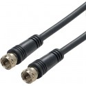 Blister prolongador antena F macho a macho F cable  RG 59 1,5 m, negro conectores inyectados