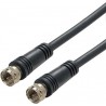 Blister prolongador antena F macho a macho F cable  RG 59 1,5 m, negro conectores inyectados