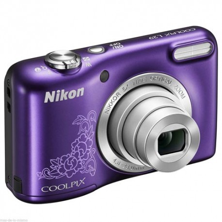 Camara Nikon L31 violeta+ estuche 16MPx 2,7" 2xAA