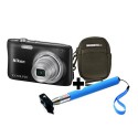 Camara digital Nikon S2900 negra 20Mpx 2,7"+ estuche+ palo selfie