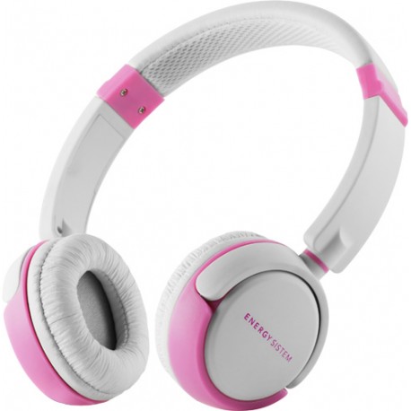 Auriculares Energy Sistem DJ  310 white pink freestyle con microfono