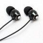 Auriculares metalicos con micro  3.5 mm negro