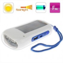 Linterna LED mini Solar con Radio y función de carga