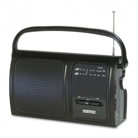 Radio FM AM Daewoo DRP-19 alimentación 220 v, cable incluido, Pilas 4 x R14 no incluidas