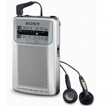 Radio Sony SRFS26 FM AM con auriculares tamaño reducido indicador LED sintonia