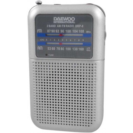 Radio portatil analogico con altavoz DAEWOO drp-8g silver