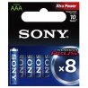 Blister ( 8 pilas ) Sony , AM4M8A , LR3 ,  AAA  ,  alcalinas
