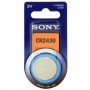 Blister 1 pila de Litio Sony tipo boton  CR2430 (24,50 d, x 3 alt,) 3 v, 280 mAh,