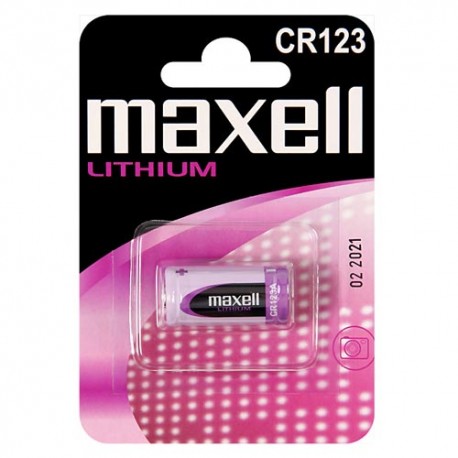 Pila Litio Maxell CR123 3V