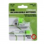 Pack 2 unidades pila AA recargable por USB verde